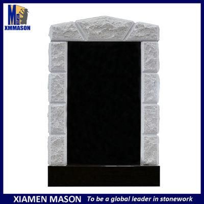 New South African Style Big Black Granite Tombstones with Modern Design