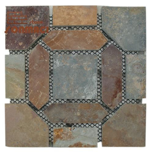 Natural Irregular Shape Rusty Slate Flagstone Pavers