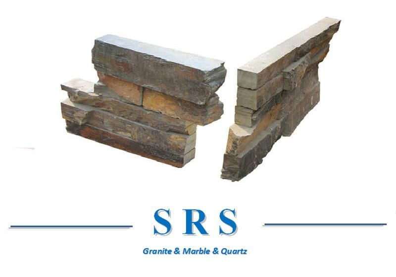 Natural White/Black/Yellow/Rusty/Green Culture Ledgestone/Fieldstone Stone/Slate for Wall Cladding Decoration/External Wall/Landscaping Wall Stone