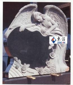 Angel Heart Shaped Granite Tombstone