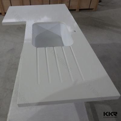 White Quartz Stone Bench Top Countertop for Kitchen