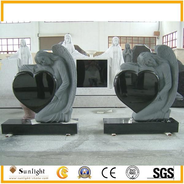 Black Granite Monument European Granite Memorials Tombstone C14