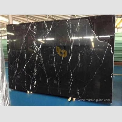 Natural Black Nero Marquina Marble Slabs/Tiles for Flooring/Wall/Kitchen/Bathoom/Sills/Column/Mosaic/Countertops
