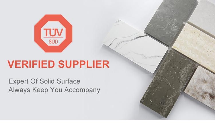 Matt Artificial Stone Snow White Acrylic Solid Surface White Marble Solid Surface Sheet