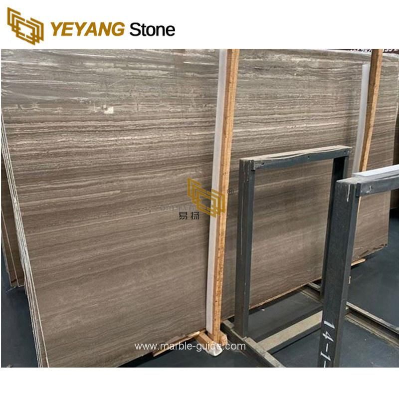 Wooden Brown Marble Slabs for Dining/Coffee Table Countertop/Worktop/Vanity Flooring/Wall Tiles