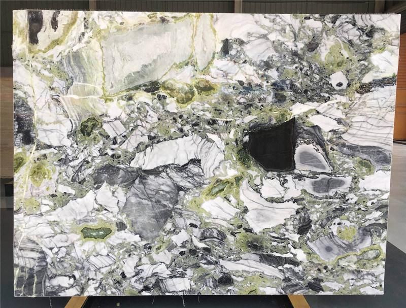 Hot Sale Big Slab Primavera Ice Jade Cold Emerald Green Marble for Wall Floor Countertops