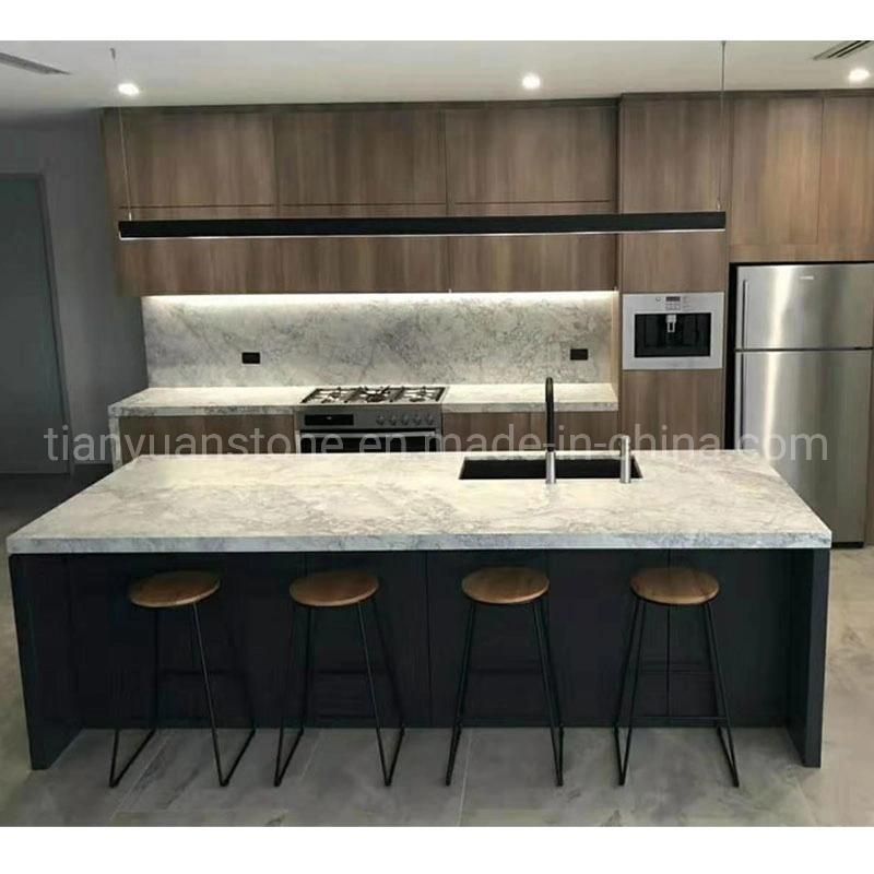 Kitchen Stone Bench Top Natural Quartzite Grey Silver White Calacatta Countertop