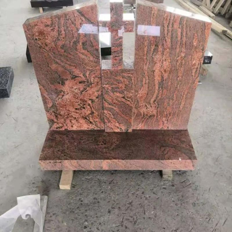 Upright Red Granite Monument Headstone Tombstone Gravestones