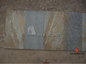 Natural Yellow Wooden Culture Stone Floor Tile/Slate