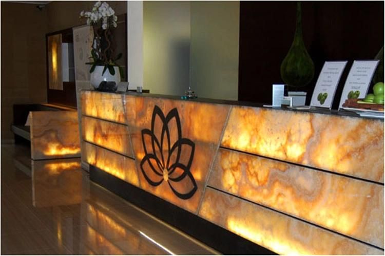 Yellow Honey Backlit Onyx Transparent Light Weight Wall Panel Kitchen Countertop Bar Top