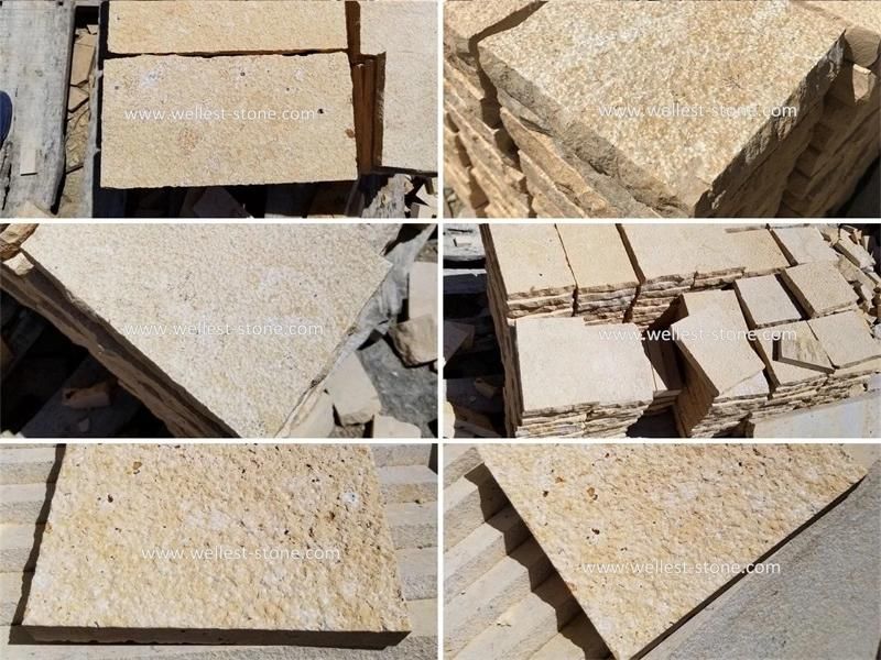 Beige Limestone Window Sill/Pillar Cap/Column Head/Door Frame