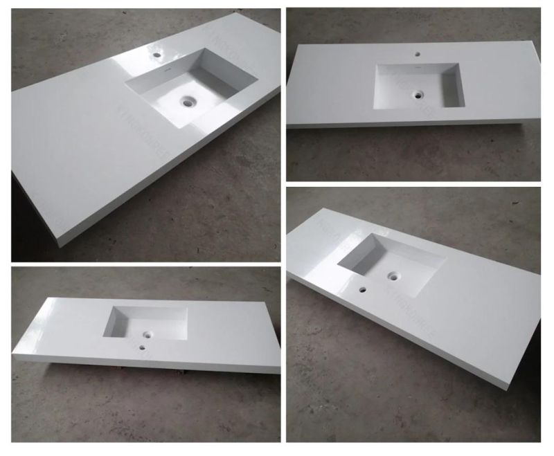 Custom Solid Surface Marble Countertop Acrylic Stone Vanity Top