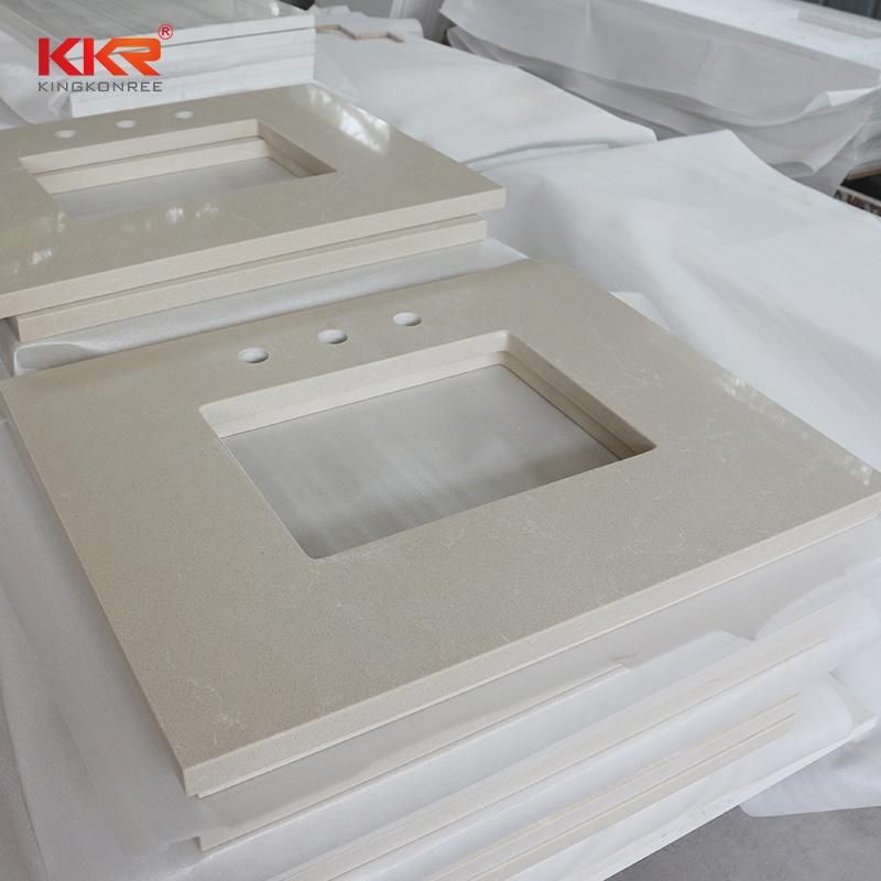 Kkr Custom Solid Surface Marble Pattern Sink & Vanity Tops for Project