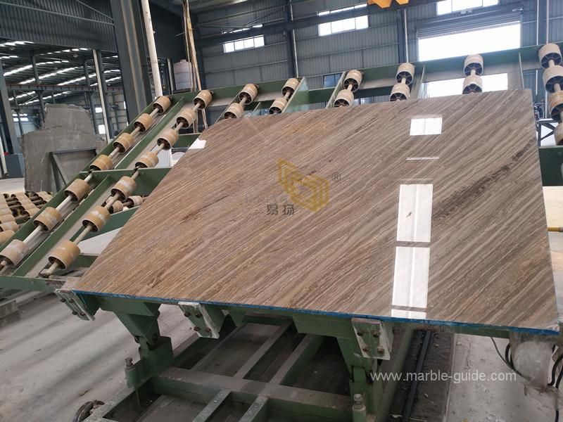 Chinese Hot-Selling Wooden Coffee Marble Tiles for Spiral Staircases/Flooring/Wall