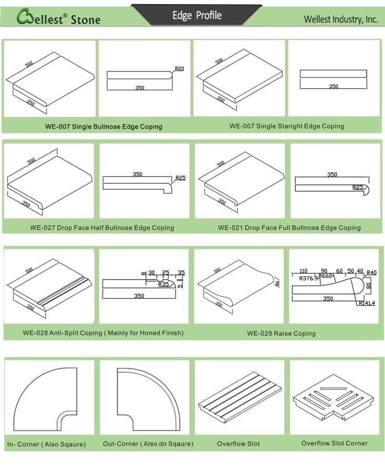 Pure White Quartzite Flamed Anti-Slip Bullnose Coping Stone