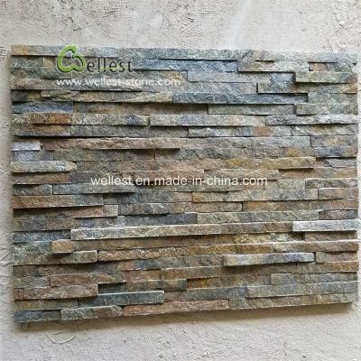 Cheapest Price Tiny Strip Rusty Quartz Ledge Stone Panel Split Face Tiles for Wall