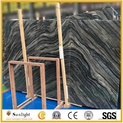 Black Ancient Wood Vein Marble, Antique Black Forest Marble Slabs