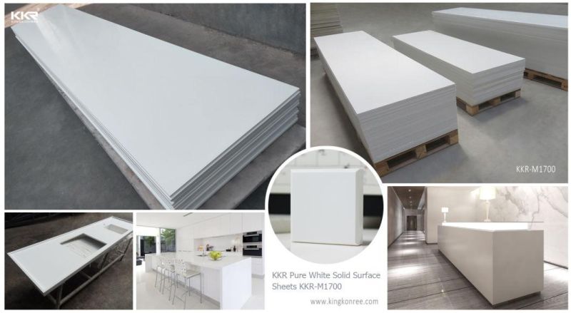 Decoration Materials Stone 2440X1220X12mm/15mm/20mm/25mm Solid Surface Corian Shower Wall Made in China