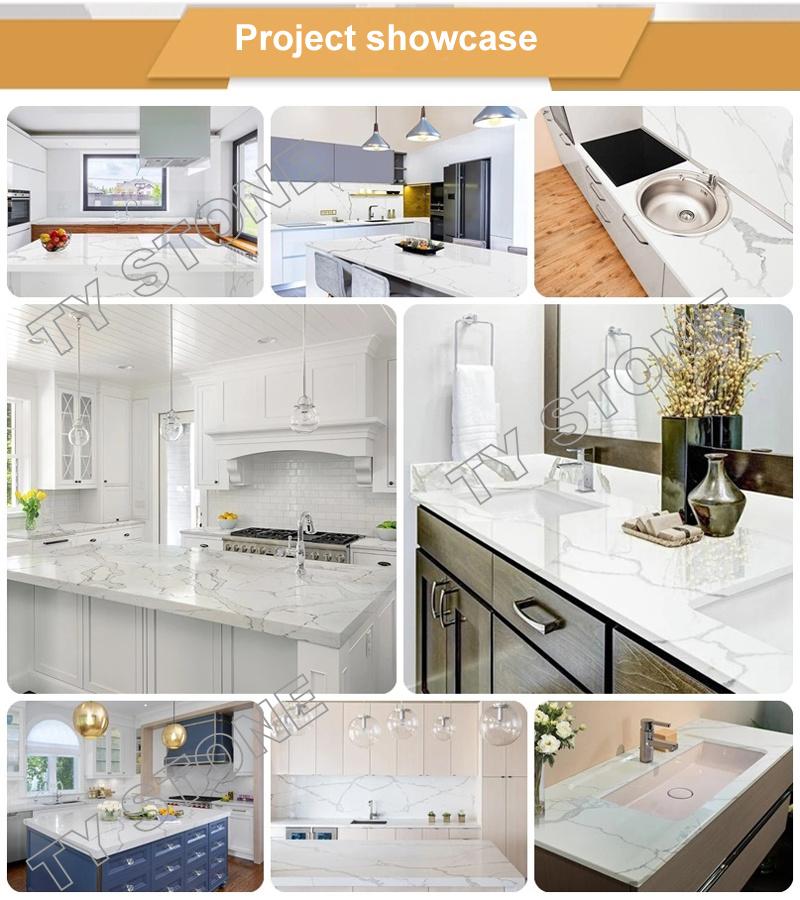 Artificial Stone Calacatta White Quartz Countertop