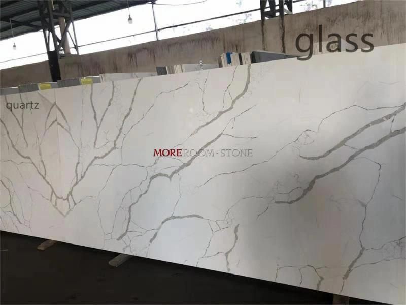 3D Polished and Matt Artificial Stone Quartz Slab for Kitchen Countertop, Bathroom Vanity, Floor and Wall Design
