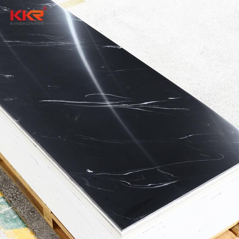 Interior Wall Corian Sheet Black Artificial Marble Korean Marble Acrylic Solid Surface for Shower Panels