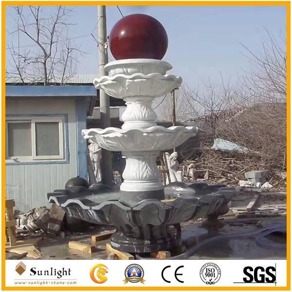 High Quality Natural Chinese Marble Carved Outdoor Stone Fountain
