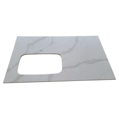 Custom Calacatta Gold Artificial Quartz Stone Kitchen Counter Work Island Tops
