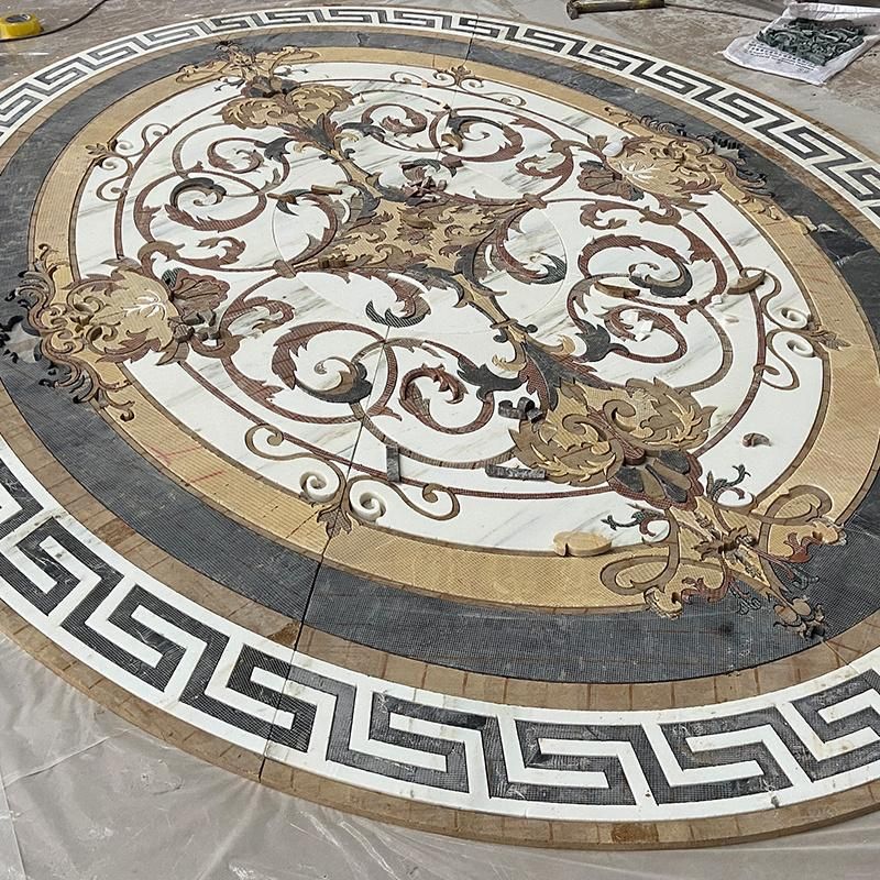 Direct Sale Flooring Medallion Designs Waterjet Marble