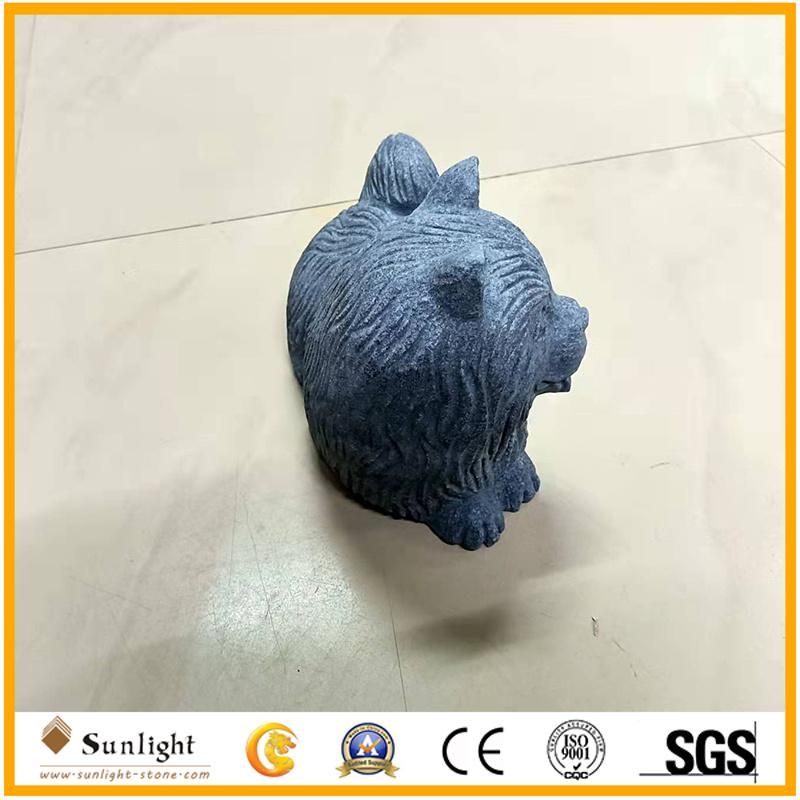 Lovely Small Dog Angel Pet Stone Finish Grave Tombstone