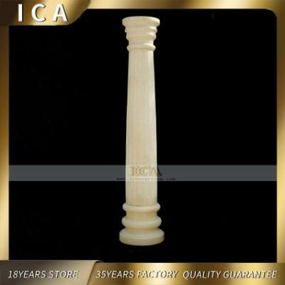 Beige Marble Column Stone for High Building for Decoration