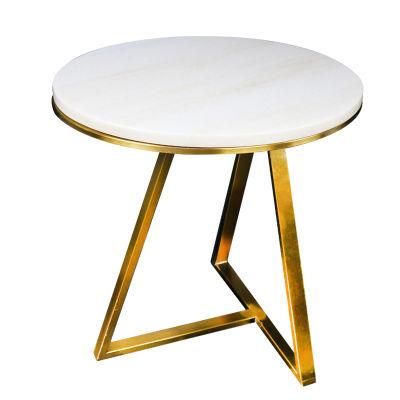 High Quality Luxury Modern Stainless Steel Living Room Furniture Marble Stone Countertop Marble Table Dining Table Coffee Table
