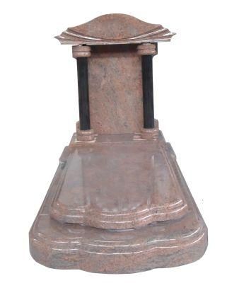China Cheap Red Granite Marble Sculpture Carved Monument Headstone Tombstone