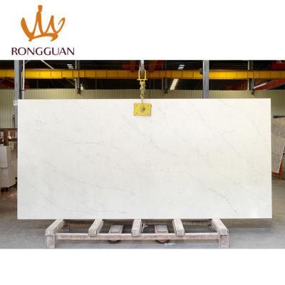 Modern Kitchen Dining White Marble Artificial Quartz Vanity Table Top