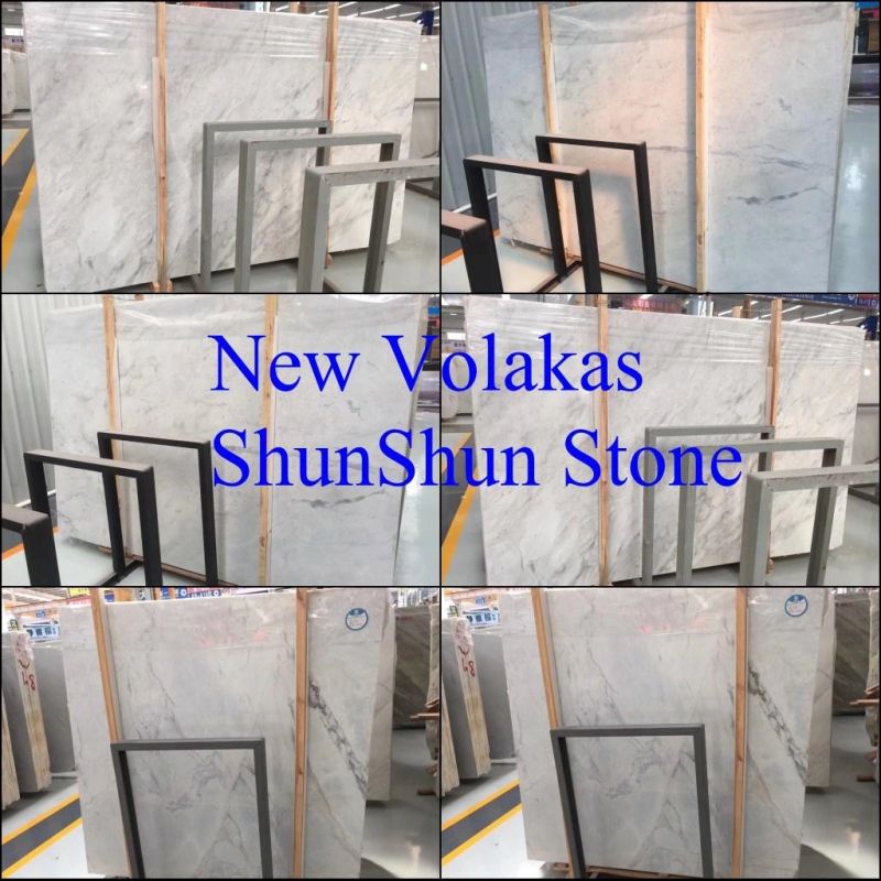 Nice New Volakas White Marble Slabs Customized Cut for Projects