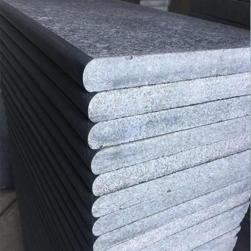 Chinese Granite Swimming Pool Coping Stone Black Basalt Paving Coping