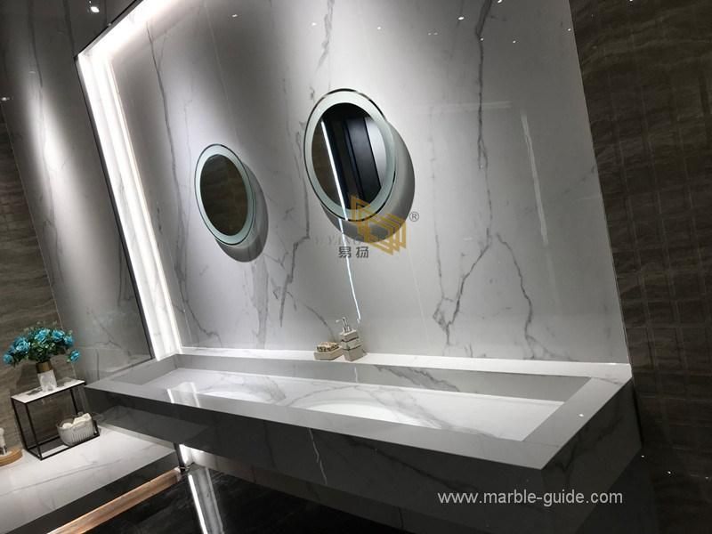 Artificial Stone River White Sintered Stone Slabs for Background/Wall/Decoration/Table/Countertop