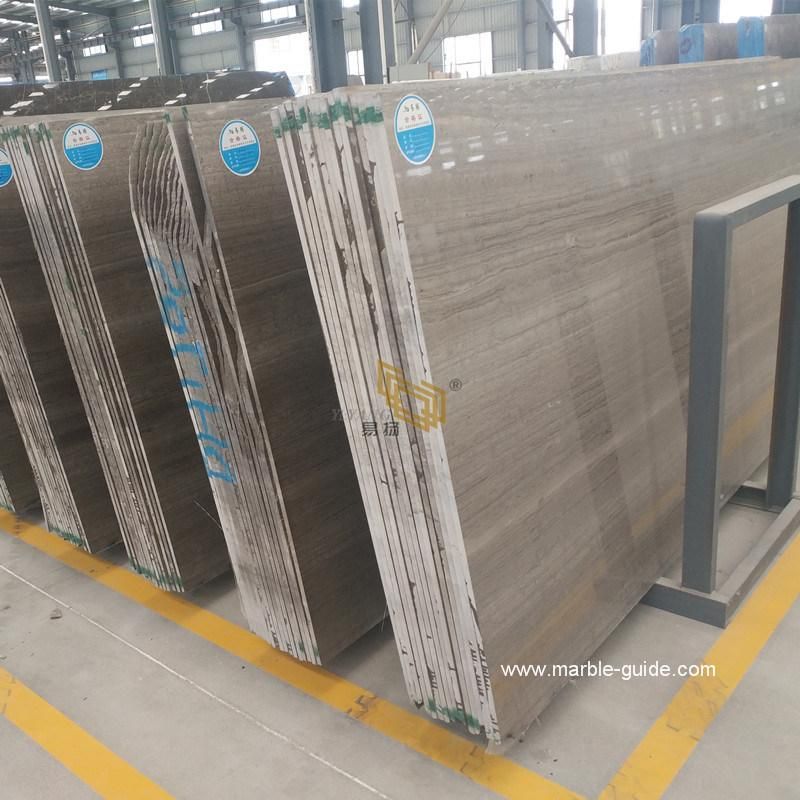 Natural Gray Wood Marble Stone Slab for Floor Tile/Wall Tiles/Kitchen/Bathroom/Building Material