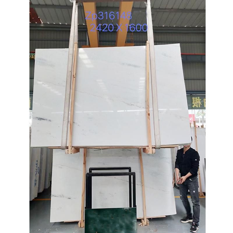High Quality Bathroom Wall Panel Textured Columbia White Polished Marble Flooring Tile