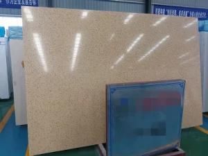 Ls-Q001 Gold Diamond Artificial Stone Polished Tiles&Slabs&Countertop