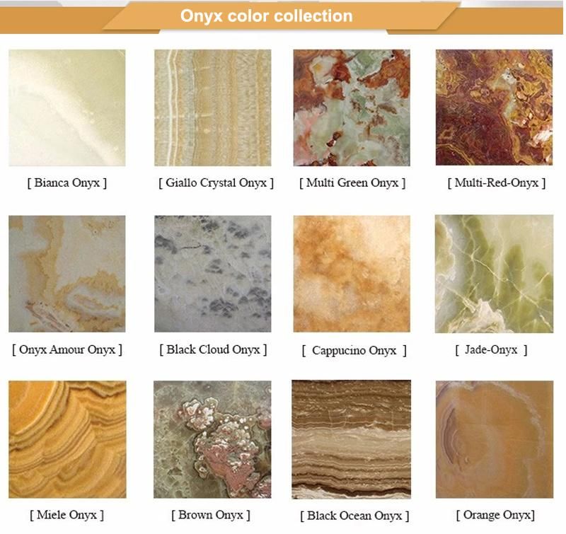 Luxury Backlit Pink Onyx Texture Marble Wall Slab for Villa