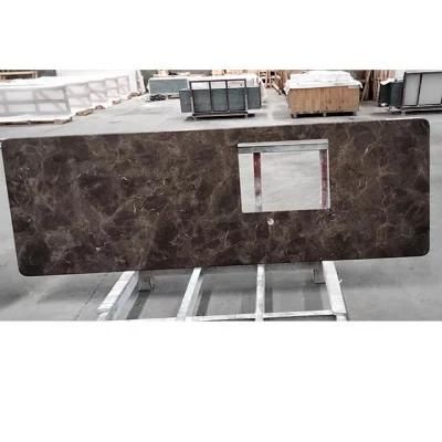 China Best Cheap Dark Brown Marble Kitchen Countertop