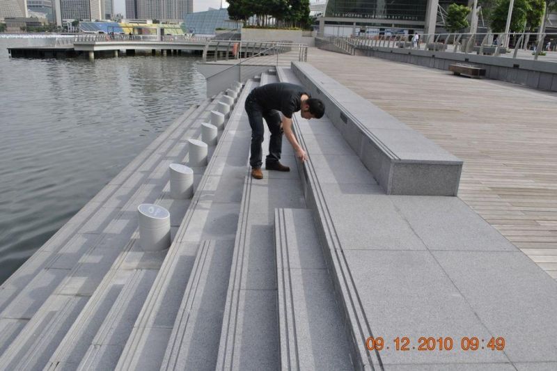 Dark Grey G654 Flamed Paver for Project
