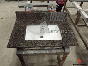 Caledonia Brown Granite Vanity Tops with Backsplash
