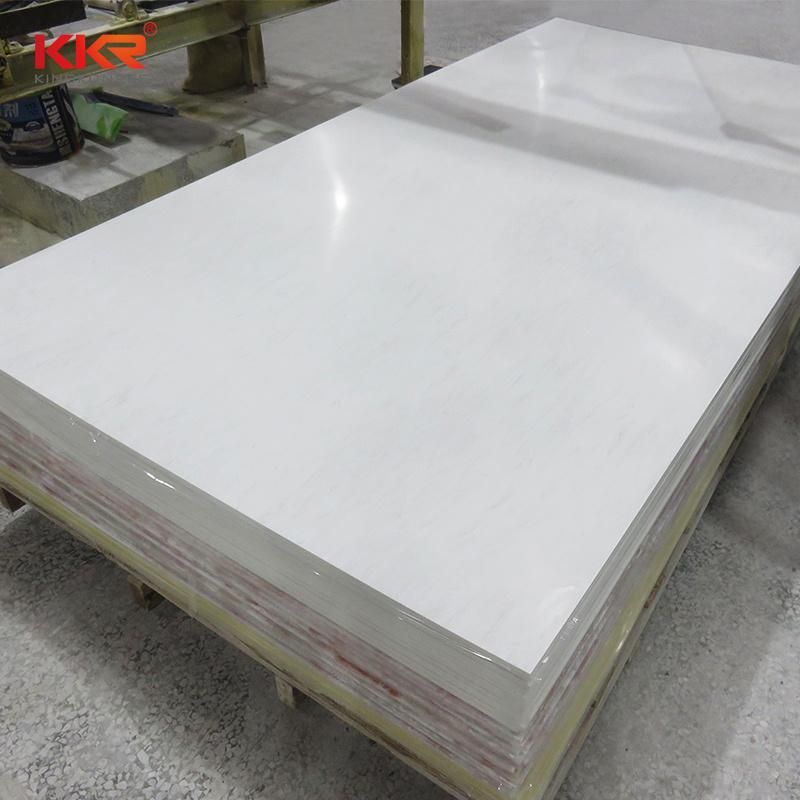 Factory Direct Glacier White 12mm Corian Acrylic Solid Surface Stone Bathroom Kitchen Countertop Slab 0304