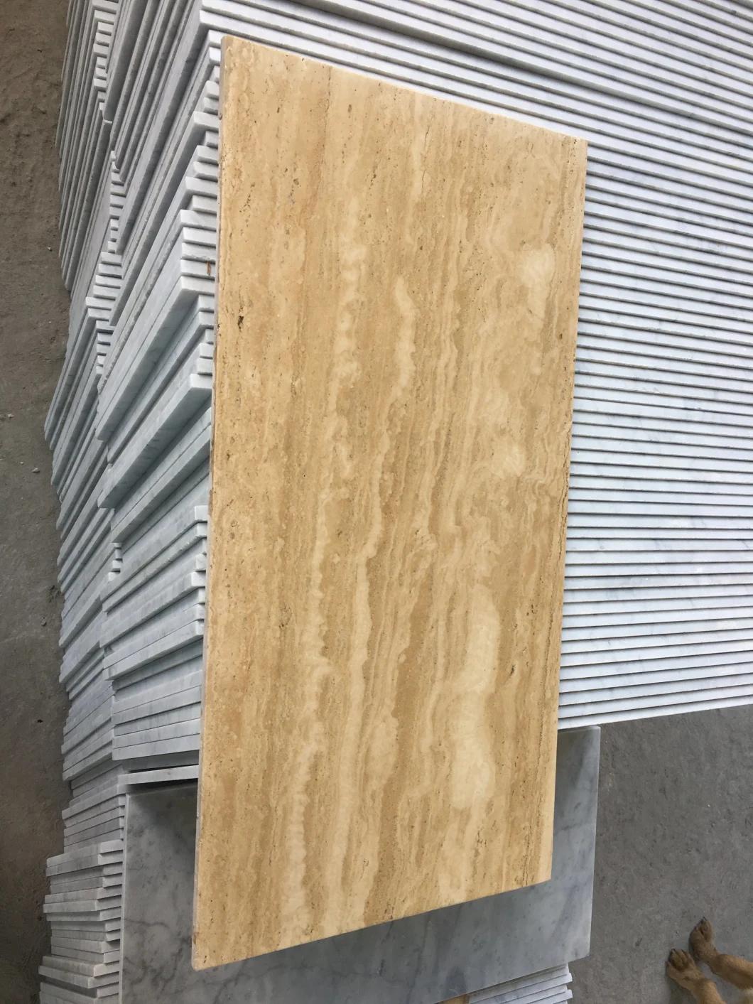 Beige Travertine Marble for Stairs and Risers