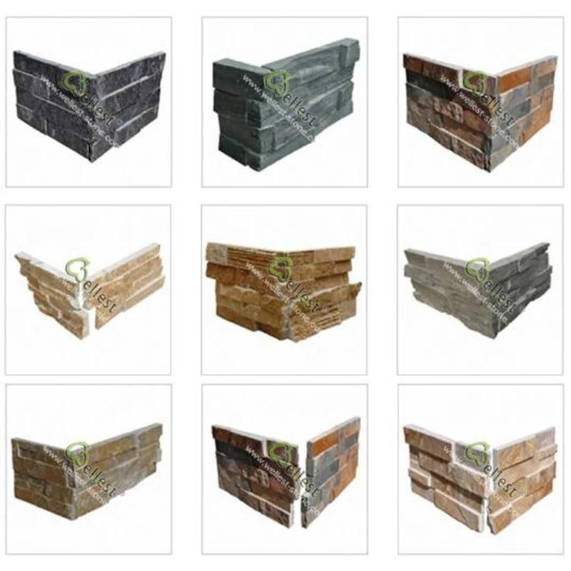 New Material Natural Flexible and Super Thin Stone Green Veneer Stone Panel for Indoor