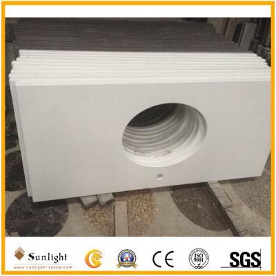Solid Surface Engineering Pure White Quartz Stone for Kitchen Countertop