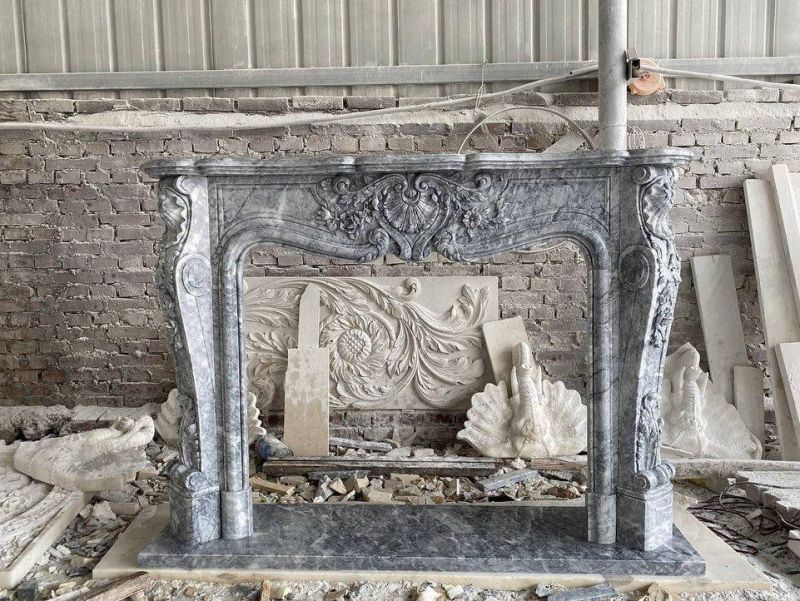 Natural Stone Fireplace Surround Marble Fireplace Mantel for Sale