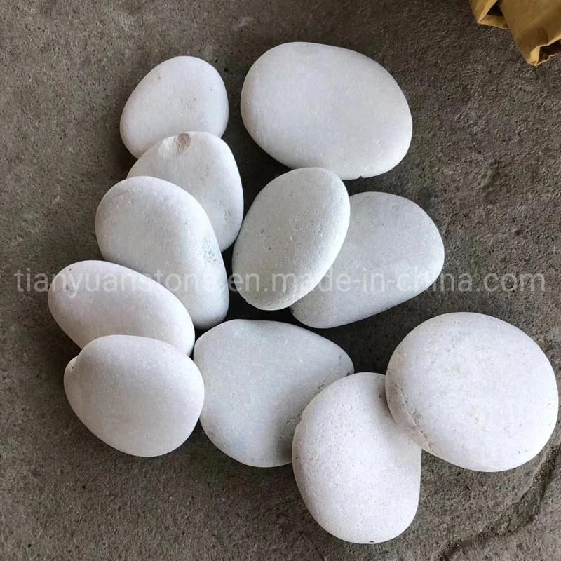 Garden Decoration Polished White River Pebble Stone