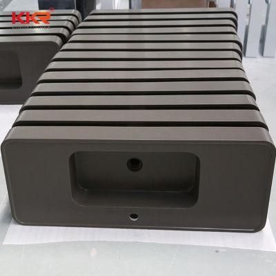 Custom Solid Surface Stone Bathroom Vanity Integrated Sink for Hotel